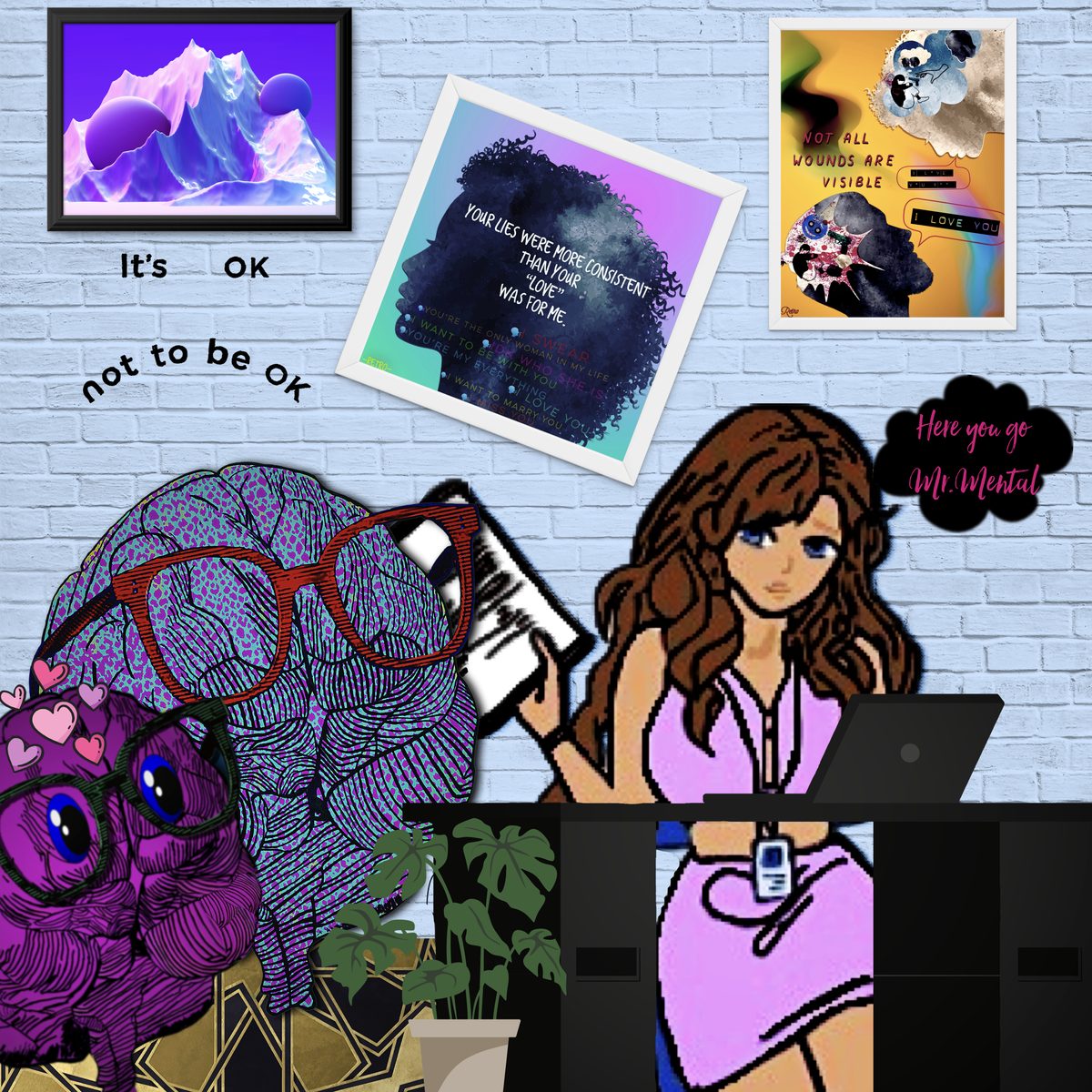 RetroMental Brain Art